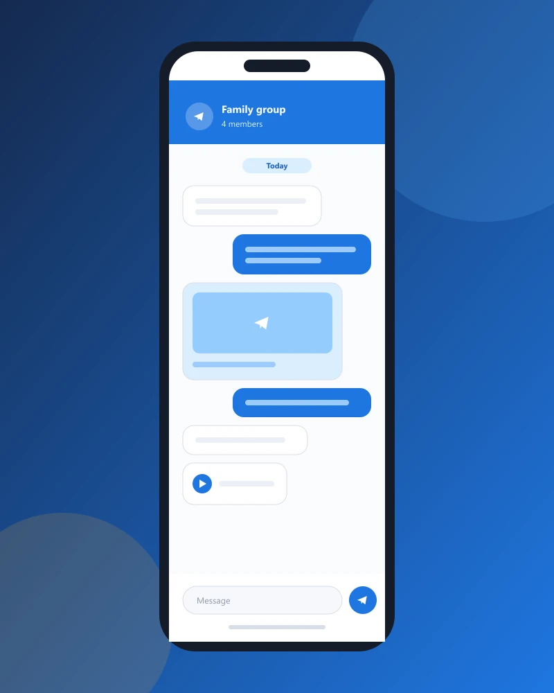 Telegram para Android funcionando en un teléfono móvil
