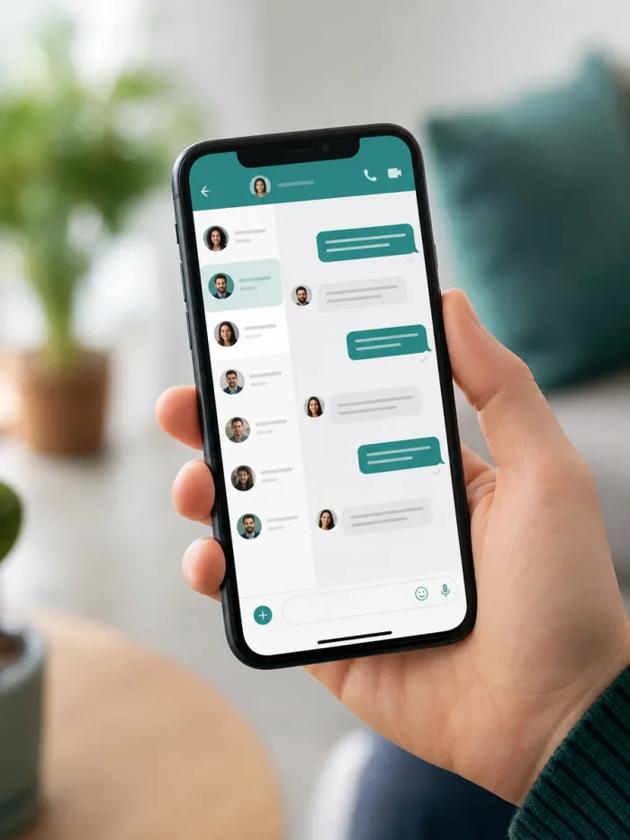Interfaz de chat de Telegram con sus funciones